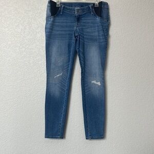 Liz Lange Maternity Denim Jeans Distressed Blue size Medium